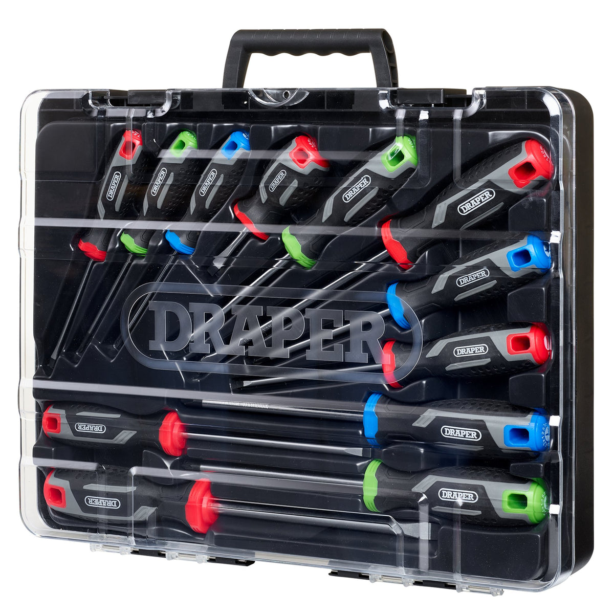 Draper Soft Grip Screwdriver Set 12 Piece Mixed With Magnetic Tips 13436