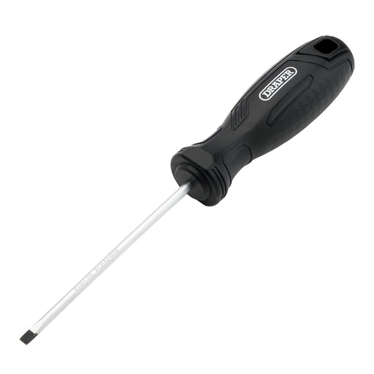 Draper Slotted Parallel Hard Grip Screwdriver 4.0 x 100mm Magnetic Tip 13535