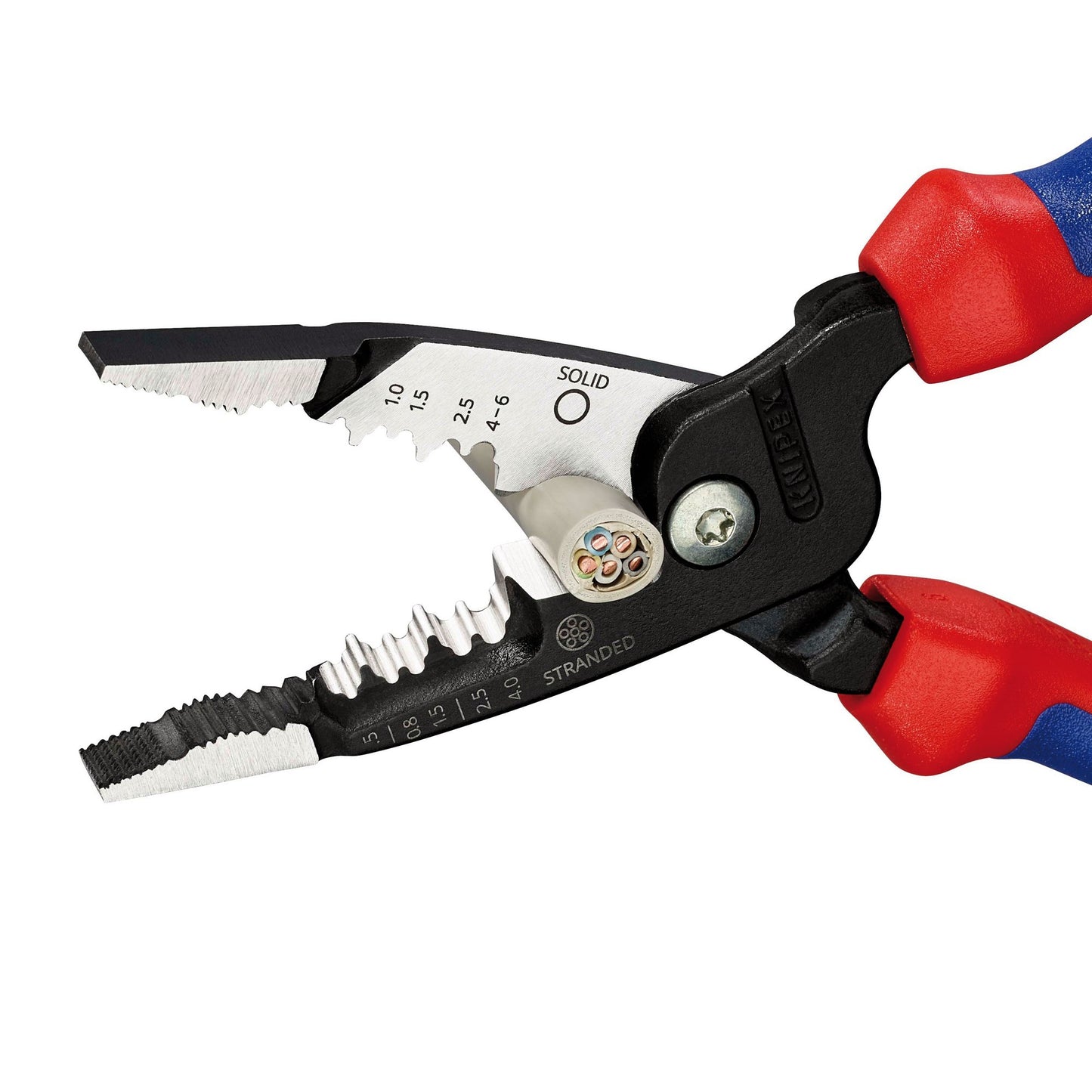 KNIPEX ME Wire Stripper Metric Multi-Component Black Atramentized 200mm 13191