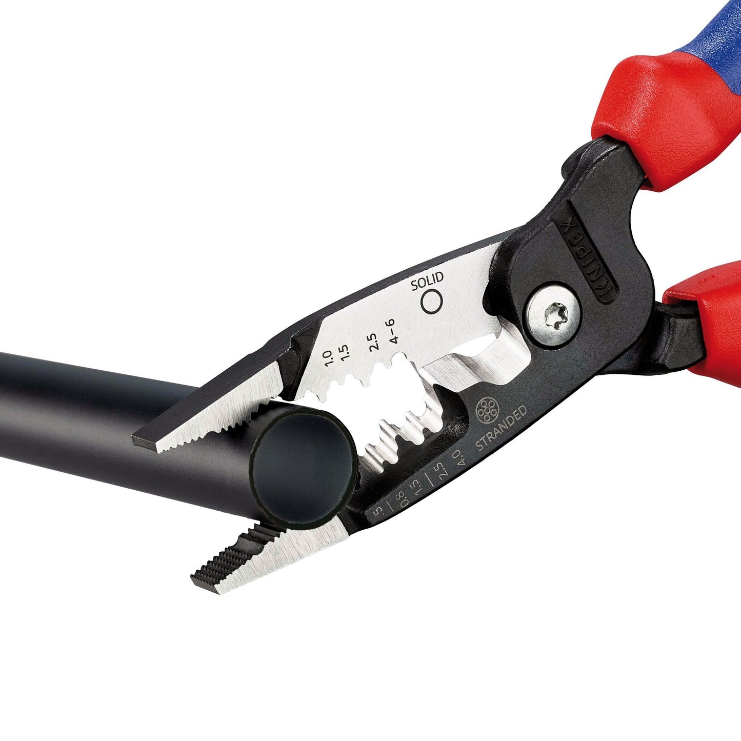 KNIPEX ME Wire Stripper Metric Multi-Component Black Atramentized 200mm 13191