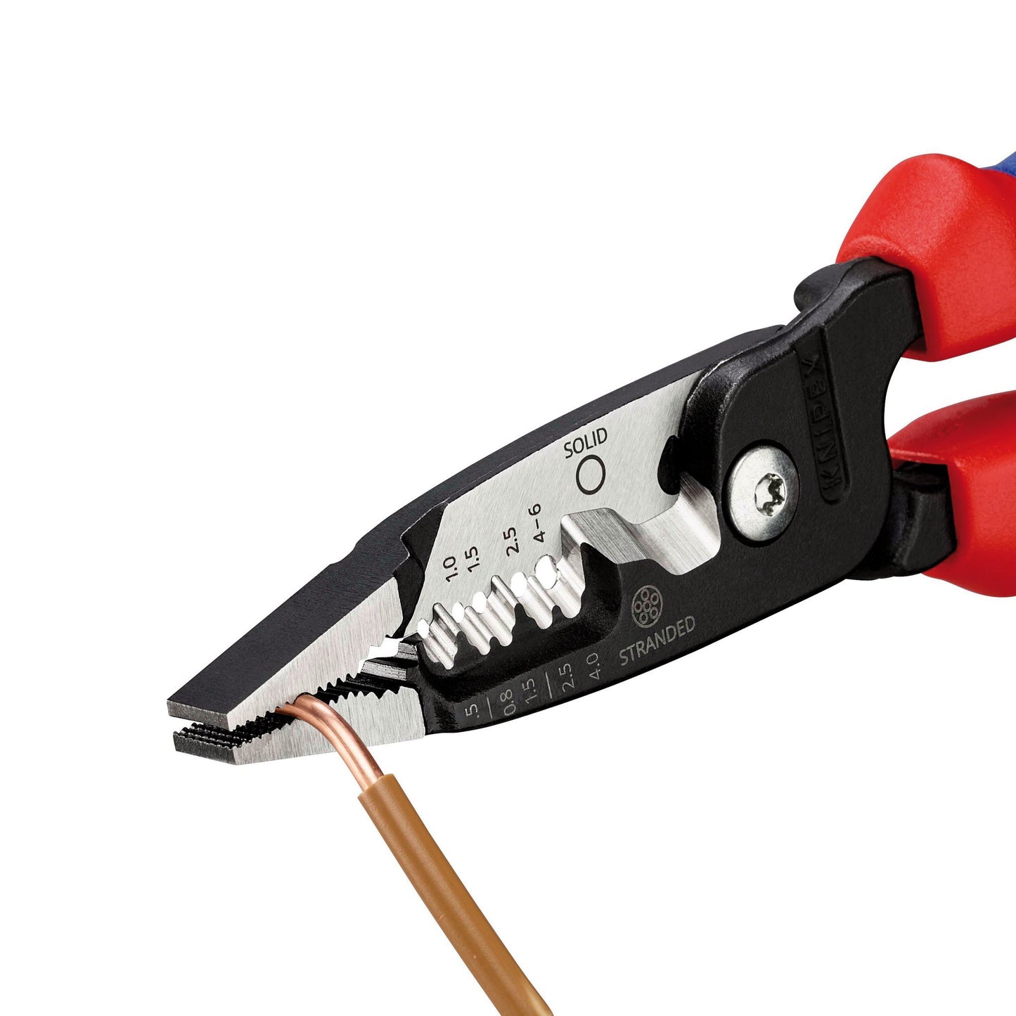 KNIPEX ME Wire Stripper Metric Multi-Component Black Atramentized 200mm 13191
