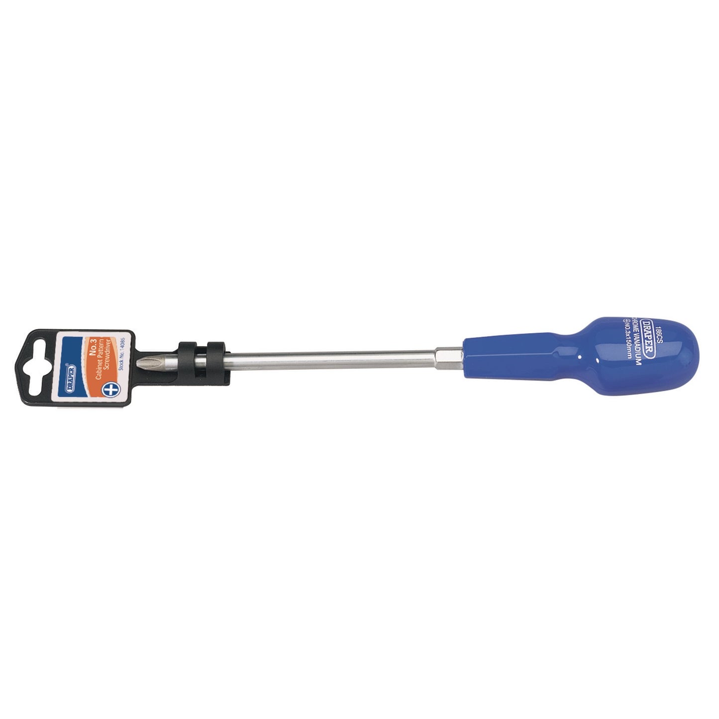 Draper Cross Slot Cabinet Pattern Screwdriver No.3 x 150mm Oval Handle 14085