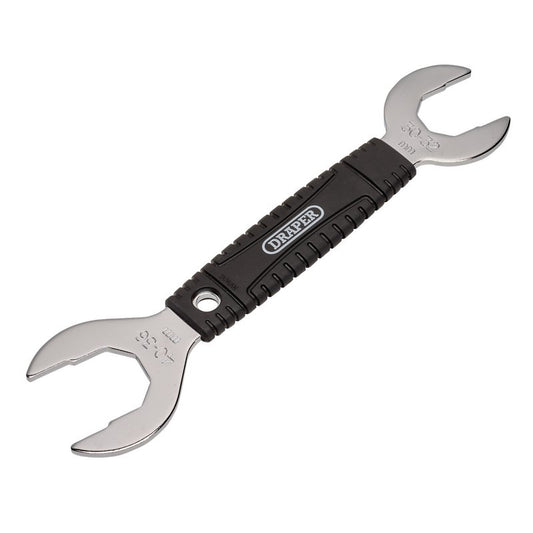 Draper Dual-Ended Bicycle Headset Wrench 30/32/36/40mm Slip Free Handle 14167