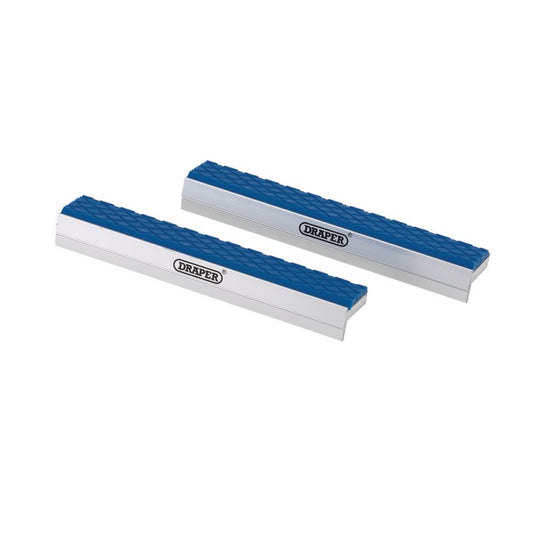 Draper Soft Vice Jaws 150mm Pair Aluminium Heavy Duty Soft Rubber Face 14180