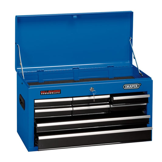 Draper Tool Chest 8 Drawer 26" Blue Steel Foam Linings Heavy Duty 14898