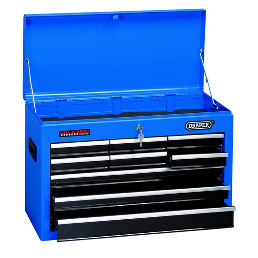 Draper Tool Chest 9 Drawer 26" Blue Steel Foam Linings Heavy Duty 14910