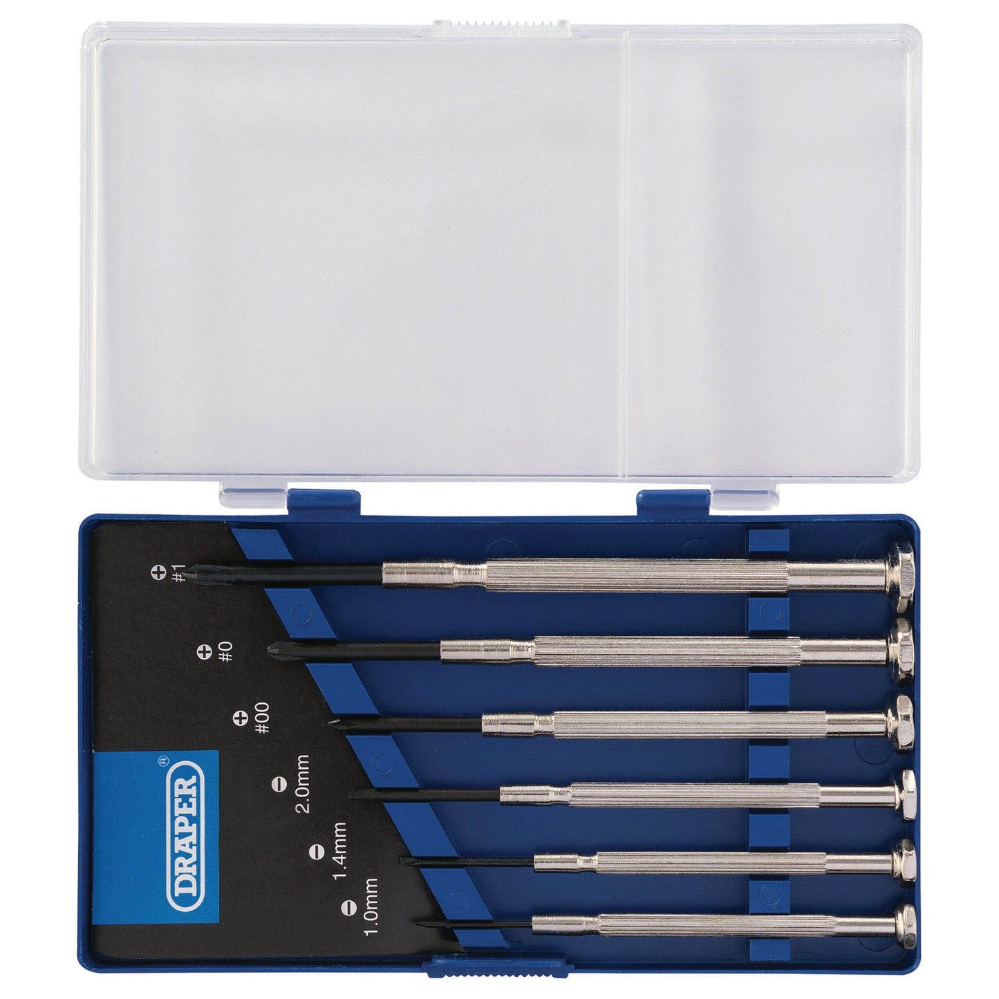 Draper Precision Screwdriver Set 3 x Plain Slot 3 x Cross Slot 6 Piece 14956
