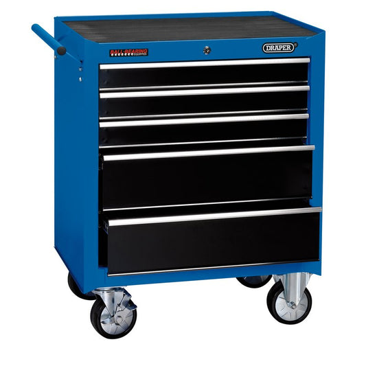 Draper Blue Roller Tool Cabinet 5 Drawer 26" Steel Powder Coated Finish 14978