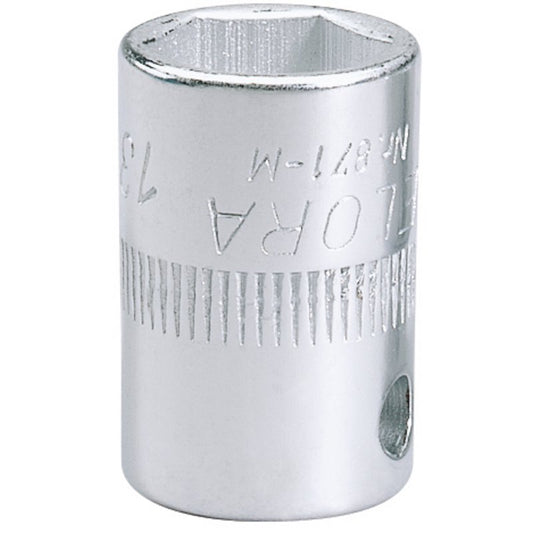 Elora Hexagon Socket 3/8" Sq Dr 13mm Standard Length Chrome Plated 15228