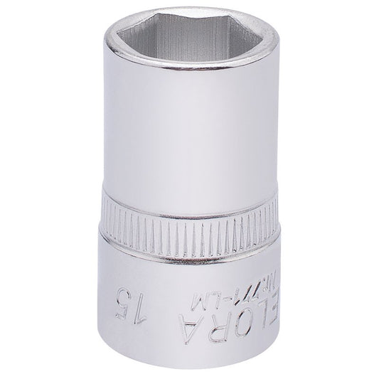 Elora 1/2"D 15mm Hexagon Socket Chrome Plated Standard Length 15304