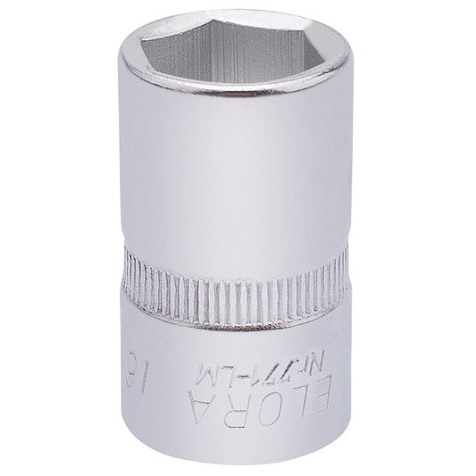 Elora 1/2"D 16mm Hexagon Socket Chrome Plated Standard Length 15305