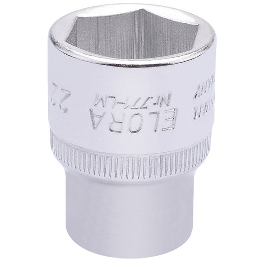 Elora 1/2"D 22mm Hexagon Socket Chrome Plated Standard Length 15311