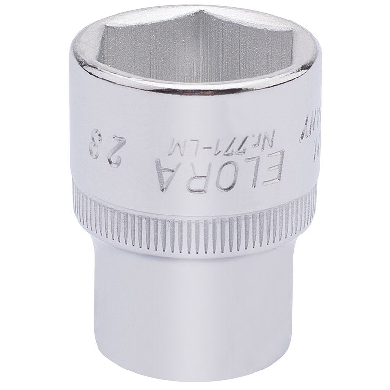 Elora 1/2"D 23mm Hexagon Socket Chrome Plated Standard Length 15312