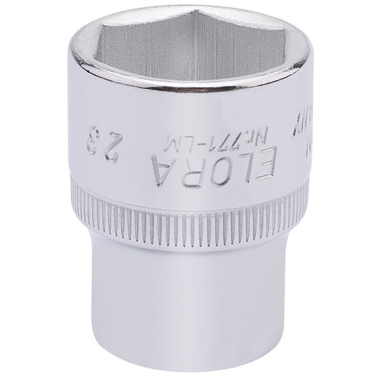 Elora 1/2"D 23mm Hexagon Socket Chrome Plated Standard Length 15312