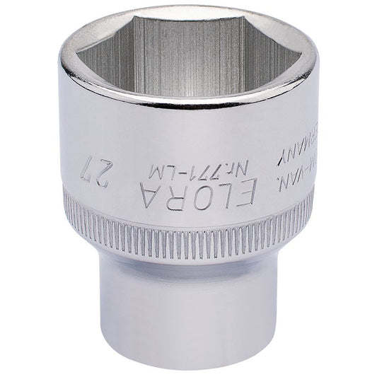 Elora 1/2"D 27mm Hexagon Socket Chrome Plated Standard Length 15316