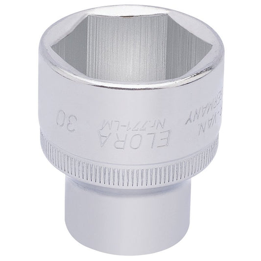 Elora 1/2"D 30mm Hexagon Socket Chrome Plated Standard Length 15320