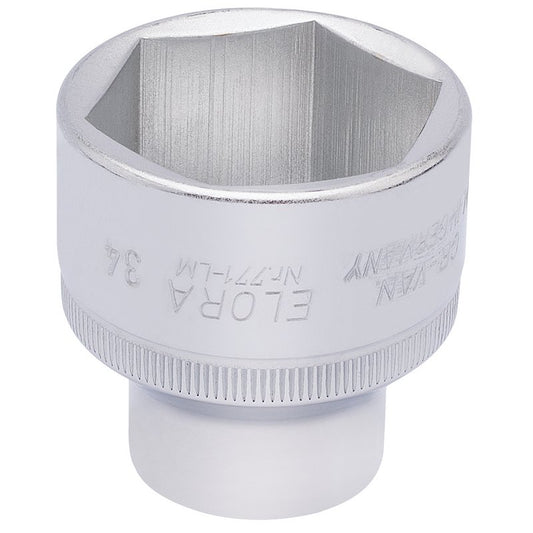 Elora 1/2"D 34mm Hexagon Socket Chrome Plated Standard Length 15323