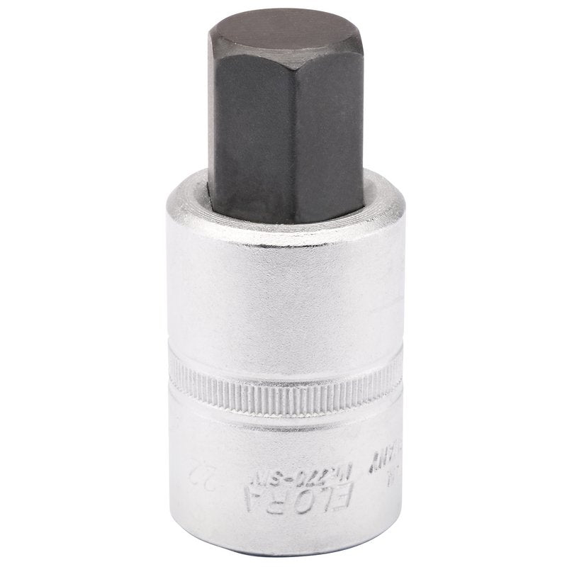 Elora 22mm Hexagon Screwdriver Socket 3/4"D Heavy Duty Hardened Hex 15555