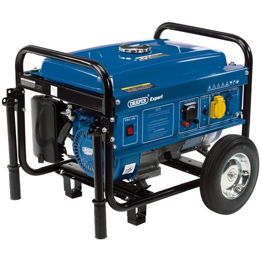 Draper Expert 2000W 7HP Petrol Generator with Wheels Fuel tank 15L 16066