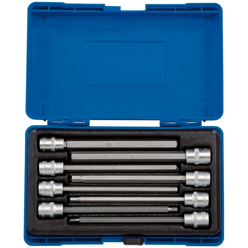 Draper Hexagonal Socket Bit Set 3/8"D 8 Piece Bit Length 150mm 3 to 12mm 16287