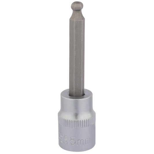 Draper Ball End Hex Socket Bit 3/8"D 5mm Length 70mm Knurled Ring 16288