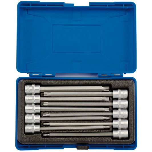 Draper Torx Star Long Socket Bit Set 3/8" Sq Dr 150mm 10 Piece 16311
