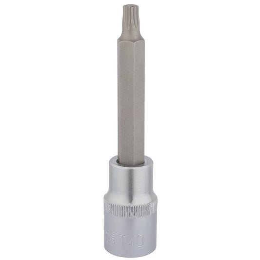 Draper Torx Star Socket Bit 1/2" Sq Dr T40 x 100mm 16313