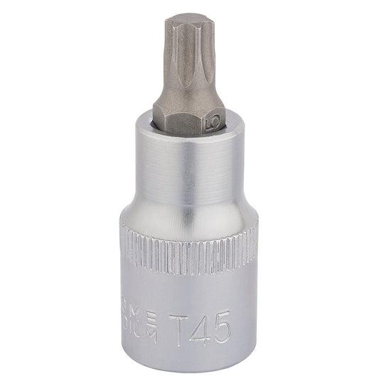 Draper Torx Star Socket Bit 1/2" Sq Dr T45 x 55mm 16315