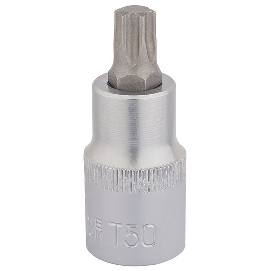 Draper Torx Star Socket Bit 1/2" Sq Dr T50 x 55mm 16317