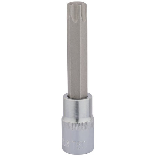 Draper Torx Star Socket Bit 1/2" Sq Dr T60 x 100mm 16324