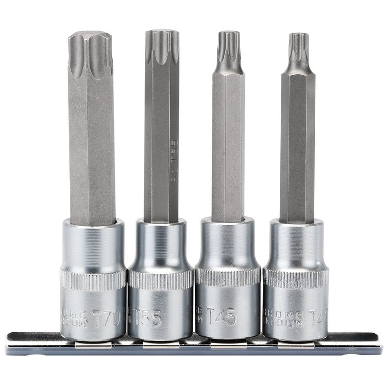 Draper Torx Star Socket Bit Set 1/2" Sq Dr 4 Piece 16331