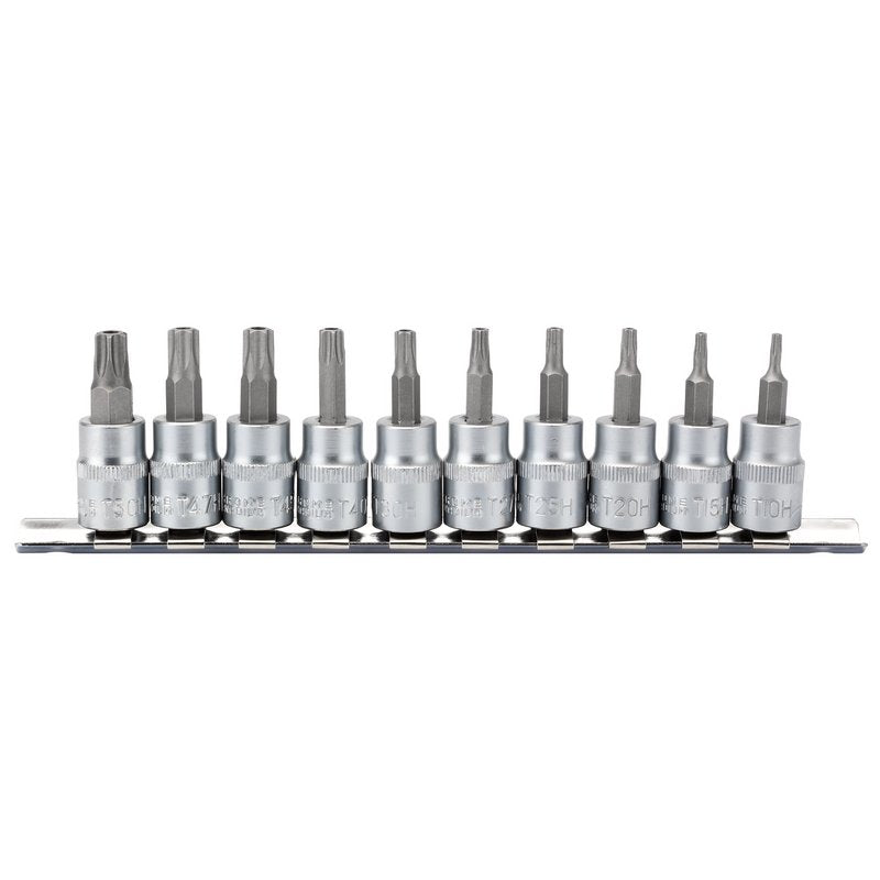 Draper Torx Star Security Socket Bit Set 3/8" Sq Dr 48mm 10 Piece 16332