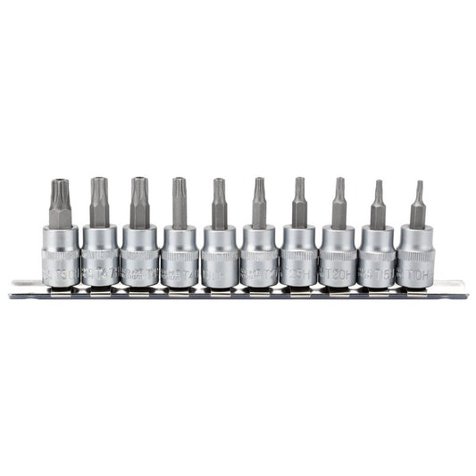 Draper Torx Star Security Socket Bit Set 3/8" Sq Dr 48mm 10 Piece 16332
