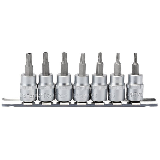 3/8" Sq. Dr. Five Lobe Draper TX-STAR&#174; Security Socket Bit Set (7 Piece)