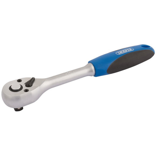Draper 3/8"D 72 Tooth Reversible Soft Grip Ratchets Quick Release 16428