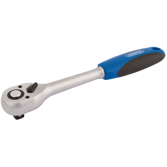 Draper 1/2"D 72 Tooth Reversible Soft Grip Ratchet Quick Release 16429