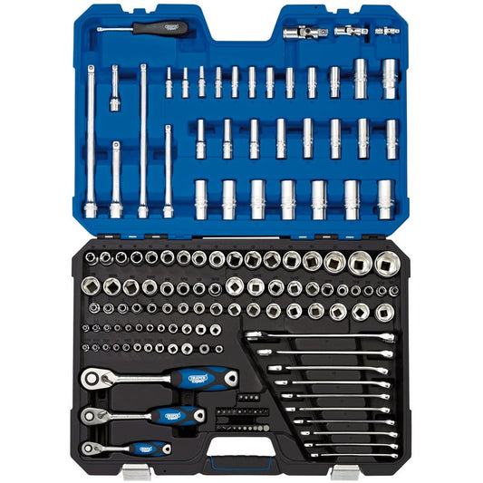 Draper Expert Metric Imperial Socket Set 1/4" 3/8" & 1/2"D 150pc 6 Point 16460