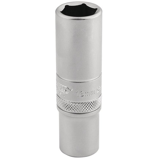 Draper 13mm 6 Point Metric Deep Socket 3/8" Sq Dr Satin Chrome 16581