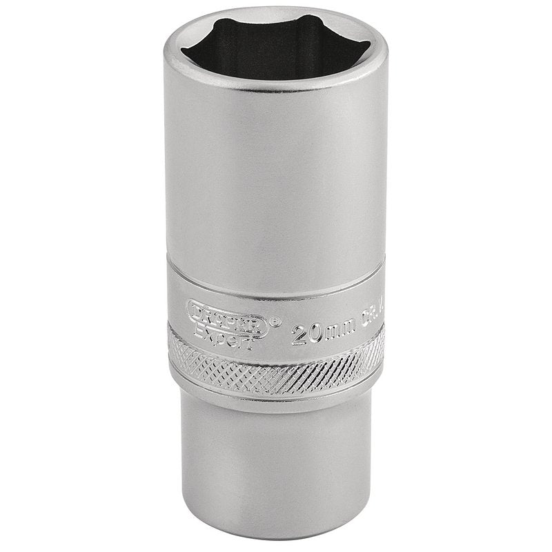 Draper 20mm 6 Point Metric Deep Socket 3/8" Sq Dr Satin Chrome 16587
