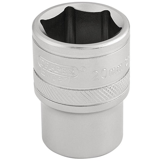 Draper 20mm 1/2"D 6 Point Metric Socket Standard Length Chrome 16610