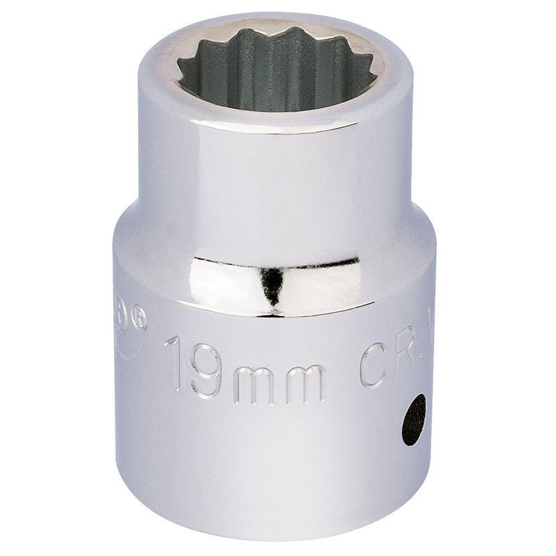 Draper 19mm 3/4" 12 Point Chrome Socket Standard Length 16690