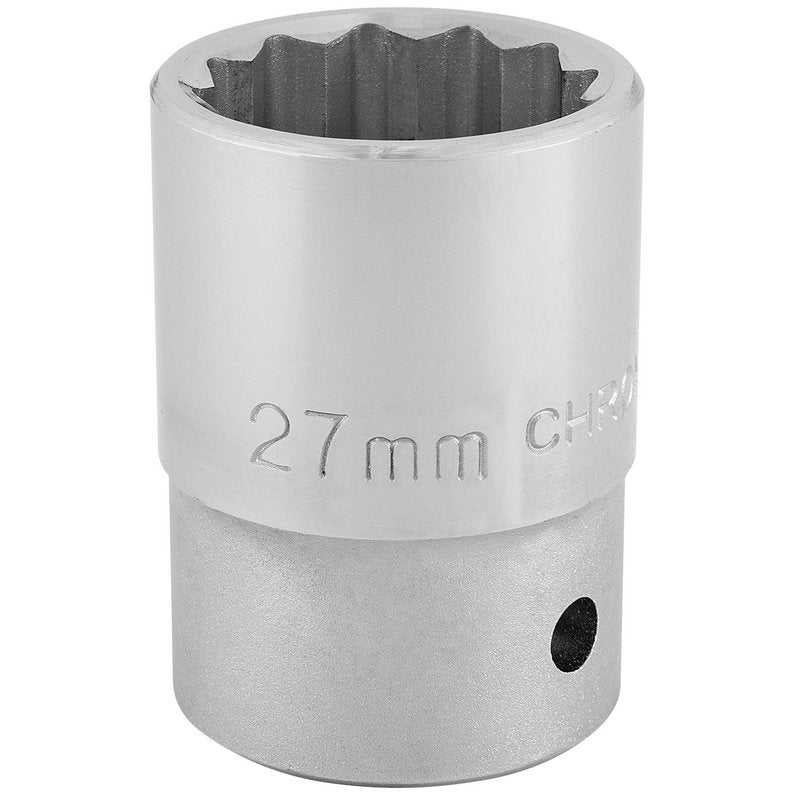 Draper 27mm 3/4" 12 Point Chrome Socket Standard Length 16696