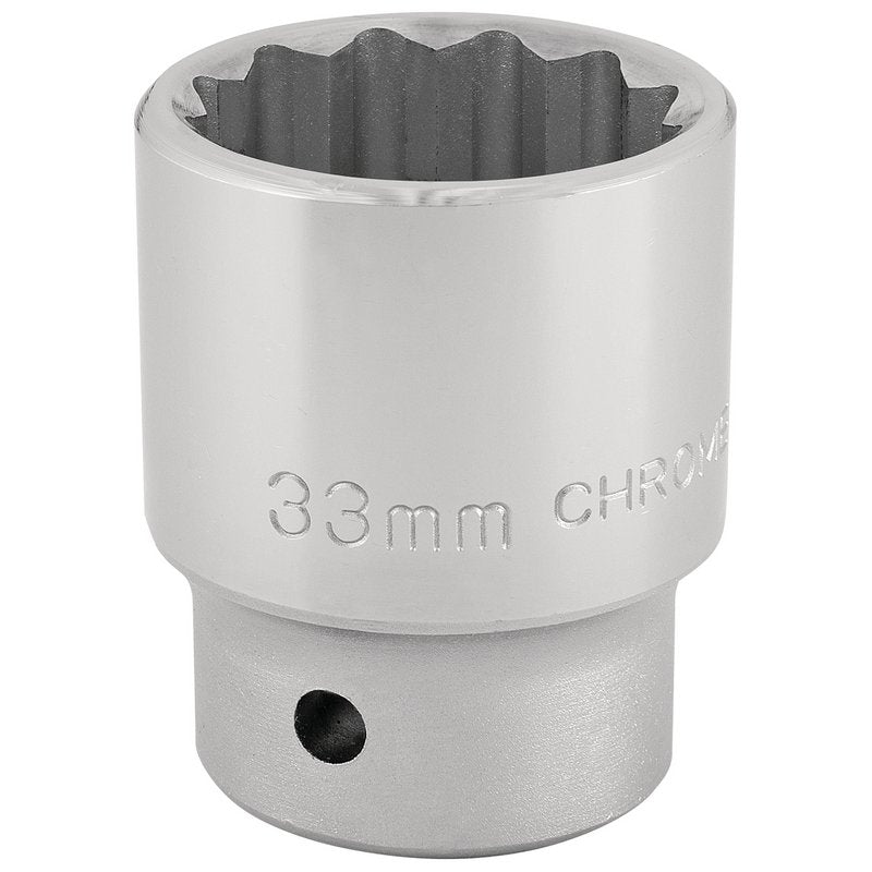 Draper 33mm 3/4" 12 Point Chrome Socket Standard Length 16700