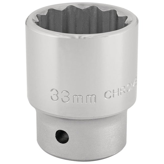 Draper 33mm 3/4" 12 Point Chrome Socket Standard Length 16700