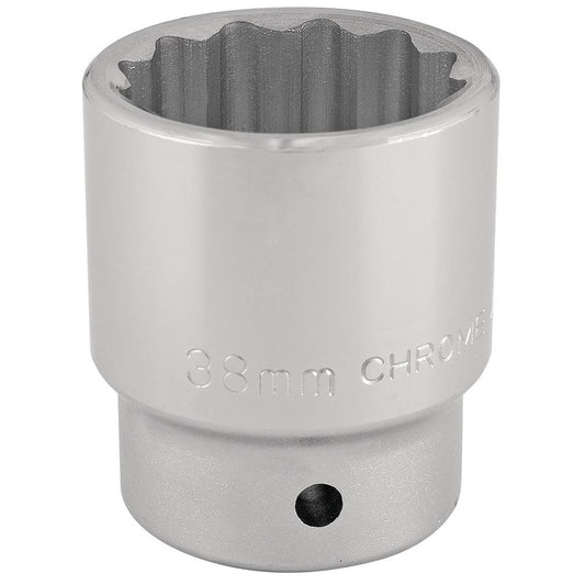 Draper 38mm 3/4" 12 Point Chrome Socket Standard Length 16703