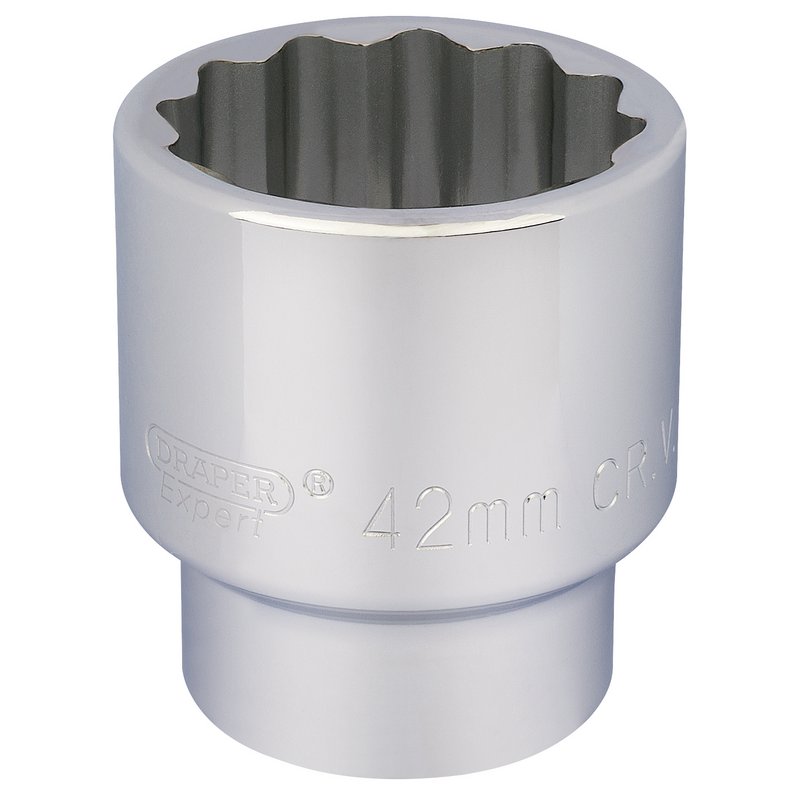 Draper 42mm 3/4" 12 Point Chrome Socket Standard Length 16705