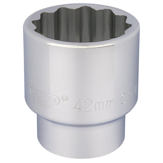 Draper 42mm 3/4" 12 Point Chrome Socket Standard Length 16705