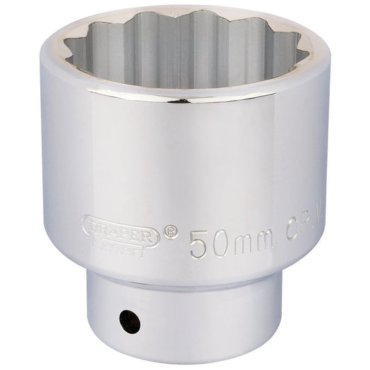 Draper 50mm 3/4" 12 Point Chrome Socket Standard Length 16707