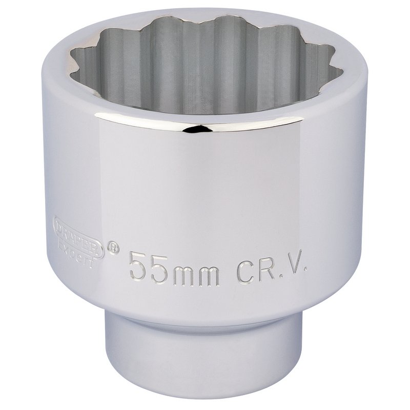 Draper 55mm 3/4" 12 Point Chrome Socket Standard Length 16708