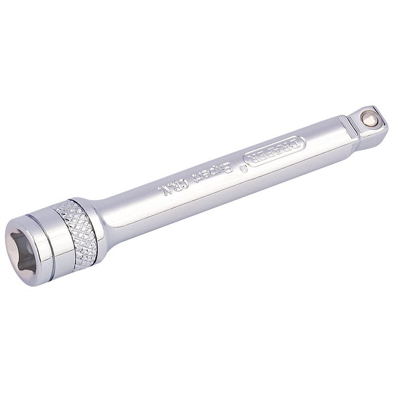 Draper 1/4"D 75mm Wobble Extension Bar Polished Spring Loaded Knurled Ring 16717